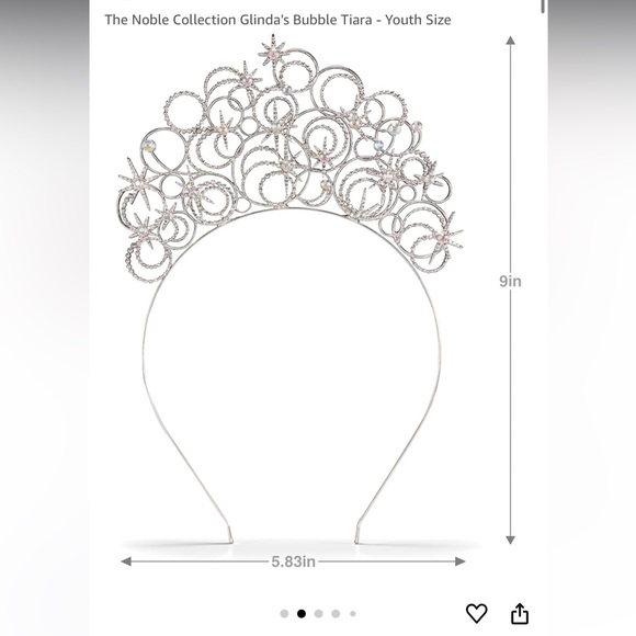 Wicked Glinda Bubble Silver Tiara and Star Wand Set - Picture 3 of 8